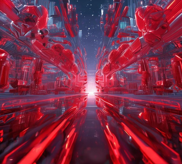 红色未来科技动态壁纸4k超清,科技与红色的交响,构建沉浸式未来视觉体验 红色未来科技动态壁纸4k超清,科技与红色的交响,构建沉浸式未来视觉体验